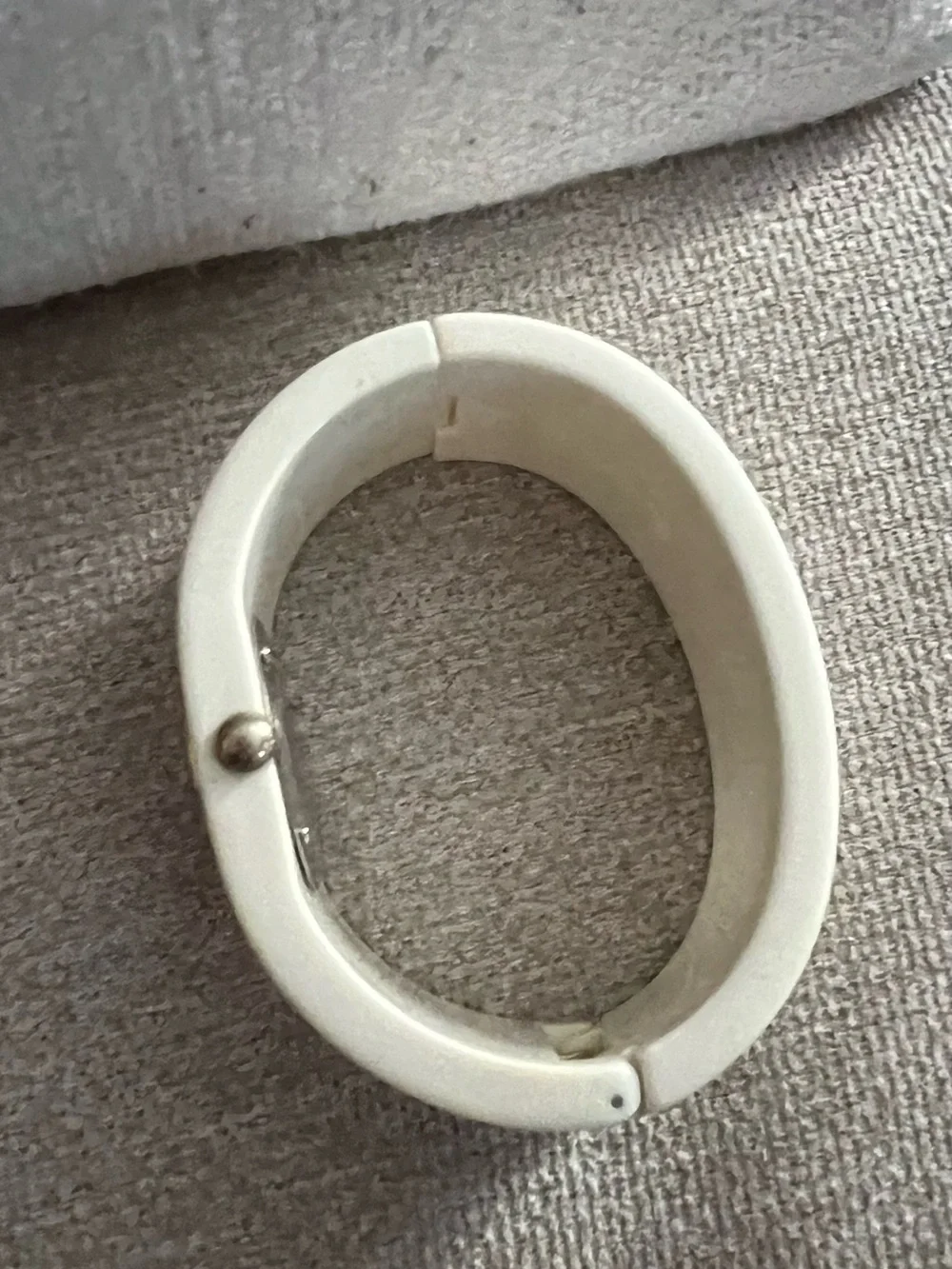 bebe White and Gold Chain Bangle Watch
